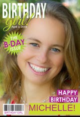 Girl Magazine Cover - Tarjeta De Cumpleaños